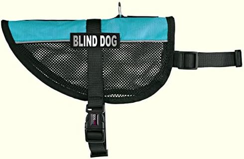 Dogline Maxaire Mesh елек за кучиња и 2 отстранливи слепи закрпи, 13 -16, тиркизна