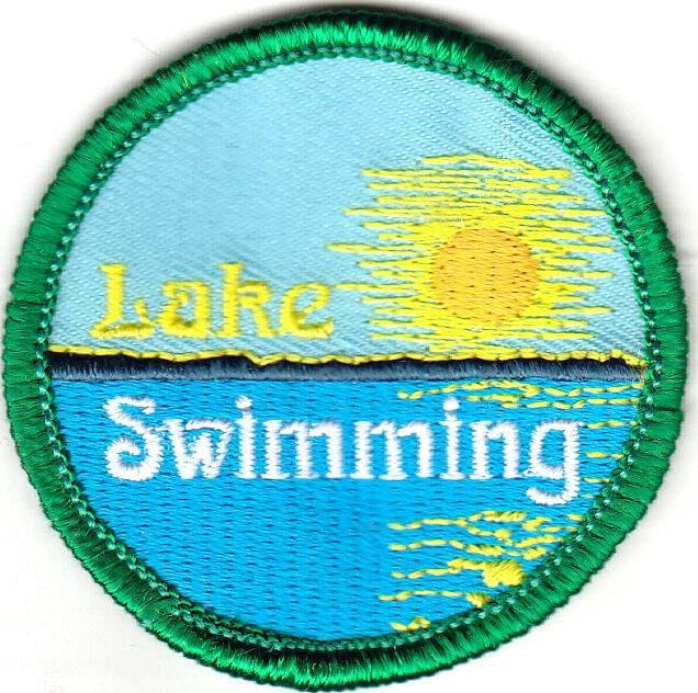 Езерото пливање железо на лепенка пливач пливање