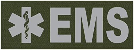 ЕМС Печ - Starвезда на животот - 11х4 - сиво писмо - ОД зелена поддршка - ткаенина од кука