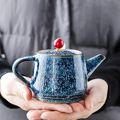 Jardwe кафе украс гроздобер керамички чај котел кинески керамички чајник порцелан лабав лист кинески чајник цвет чајник кафе сад во вода тенџере за дома кујна подаро?