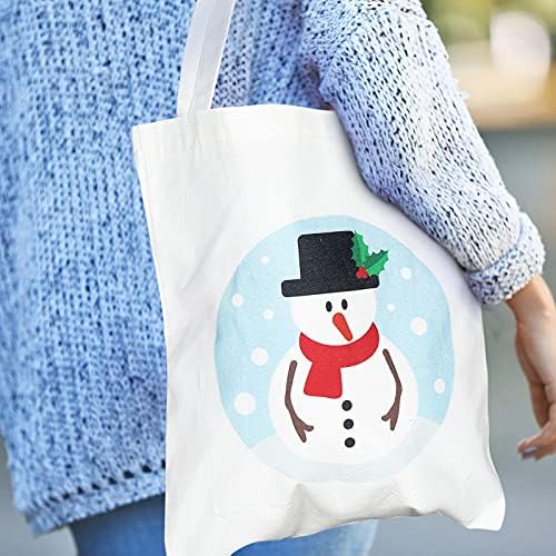 4 парчиња Божиќно платно торба за торбички за еднократна употреба на намирници торби за намирници Снежен човек Санта Божиќна торба