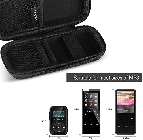 MP3 MP4 Player Case Candtop Traible Hard Shell Travel Case Case за MP3 MP4 играчи, iPod nano, iPod shuffle, USB кабел, слушалки, мемориски картички,