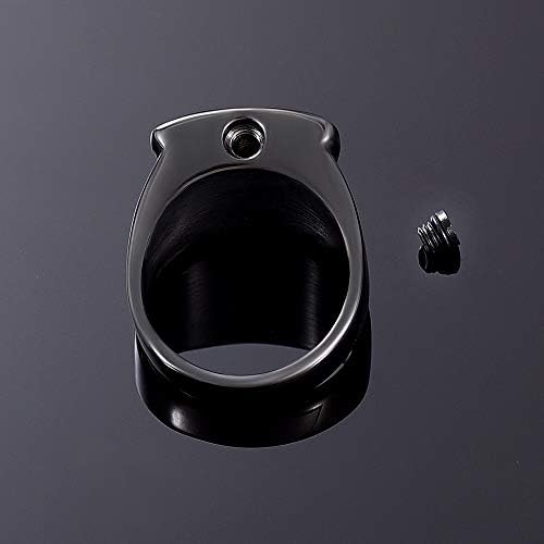 Ruitaiqin JNXL 1PCS не'рѓосувачки челик сувенир сувенир Крос прстен за пепел, врежан меморијален ретро -држач за задржување на ретро прстен