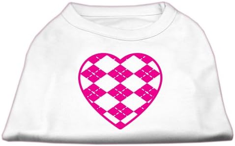 Производи за миленичиња Мираж Аргиле срце розов екран за печатење кошула бела xxxl