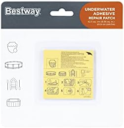 Bestway 62091 Подводен лепенка за лепило за лепило, повеќебојно