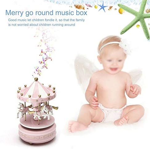 N/A Merry-Go-Round Worden Music Box Toy Детско бебе игра дома украс Карусел коњски кутија Божиќна венчавка роденден подарок