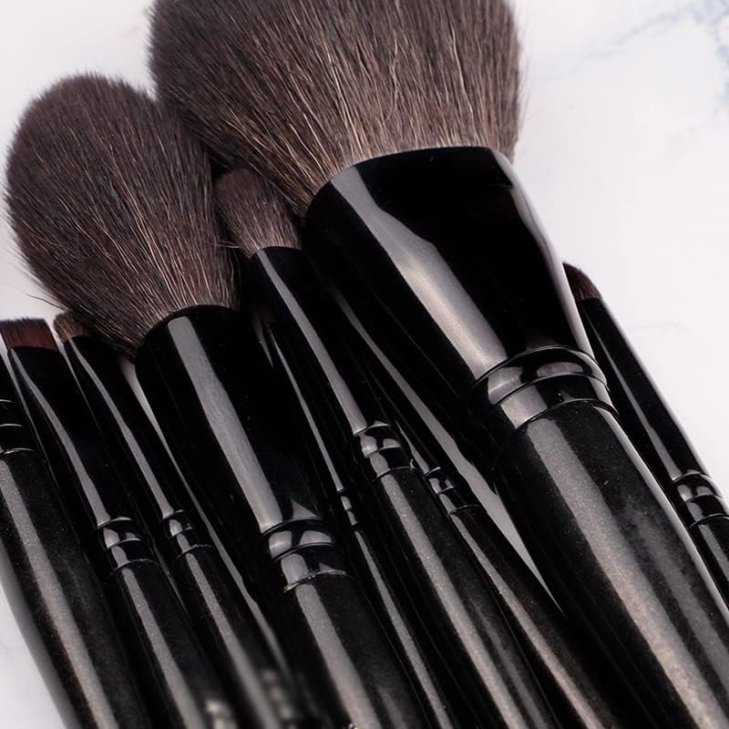 Wybfztt-188 Pearlescent Black Series Cosmetic Chrush Set четка Комплетна почетна преносна 10 алатки за шминка
