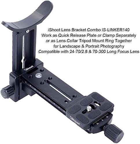 ISHOOT LENS LENCE TRIPOD MONT MONT RING Компатибилен со Canon EF 24-70mm f/2.8L USM, 24-70mm f/2.8L II USM, 70-300mm f/4-5.6 е USM, 70-300mm