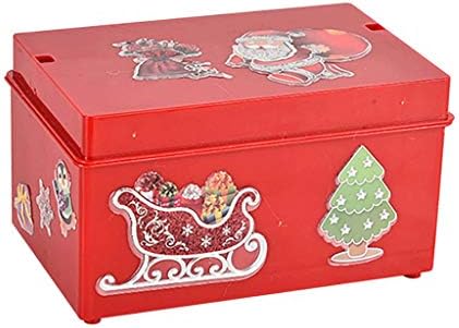Божиќна декорација на Ylyajy Шарена блескава електронска музичка кутија старец музичка кутија