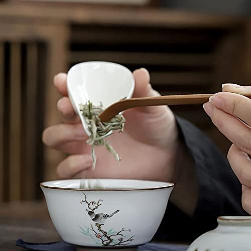 Yxbdn керамика Травел кунг фу чај сет на гаиван преносен чајник брз чаша една тенџере и две чаши софтвер за чајник со отворено чајник