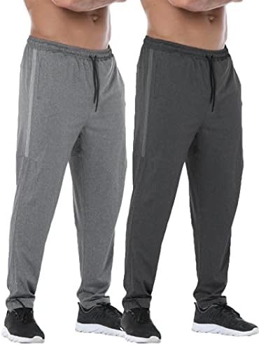 Машка машка машка џемпери за влага за влага со лесен тренинг со тенок пант-дно спортски панталони за теретана за тренингот