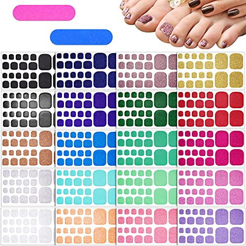 440 парчиња 20 листови сјајни налепници на ноктите на ноктите на ноктите за лепење на ноктите за нокти со 2 датотеки за нокти за девојчиња