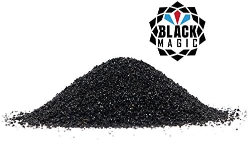 Црната магична згура од јаглен Големина: 16-40 Средно за општо чистење, умерено длабок профил, 3-4 мил, во близина на бел метален експлозија