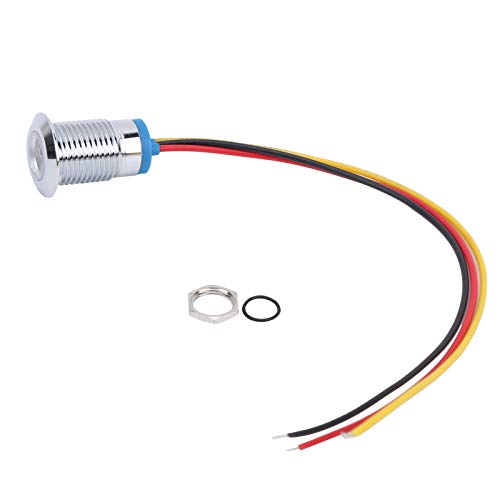 Fafeicy 4 сетови 3-6V пред-жични LED диоди 12мм, тркалезни LED диоди, обичен катод, рамна глава, двојна боја, црвено-сина/црвено-жолто/црвено-зелена,