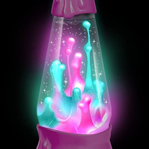 Канални играчки, па Slime Glow Slime 5 Pack! Забавен сјај во комплет за темни лигите со контејнер. Истегнување, сквош и играј!