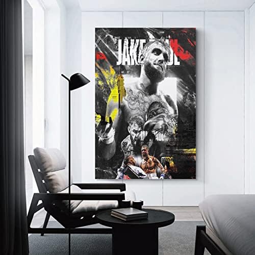 Комплет Jејк Пол Спортски плеер HD Постери и отпечатоци за домашна декорација за украсување на платно 16x24inch