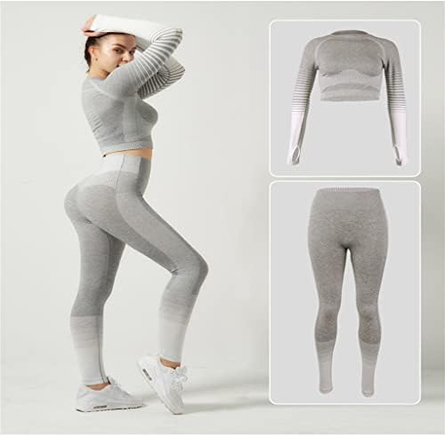 Jydbrt јога облека постави женски фитнес брзо суво двојно градиент што работи спортски костум
