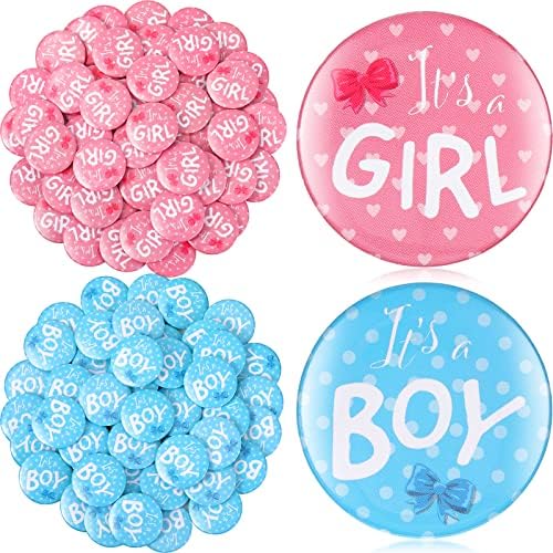 300 парчиња пол откриваат иглички момче или девојче тркалезно декоративно копче иглички за бебиња туш розови сини иглички за бебешки