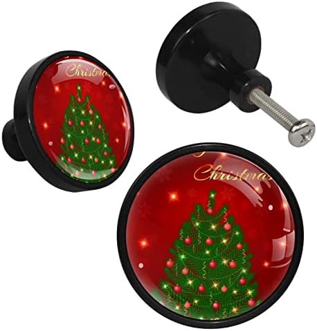 Пакет Tbouobt 4 - Копчиња за хардвер, копчиња за плакари и фиоки, рачки за фустани на фарма, Божиќна елка