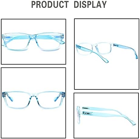 Прогресивни очила за читање на мултифокус на Clasaga за жени, дами за блокирање на сина светлина, читатели на компјутер со пролетна