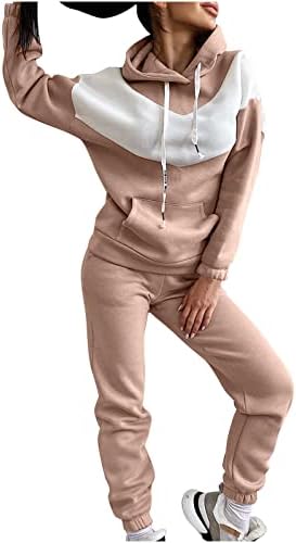 Облека со две парчиња за жени кои џогираат костуми за обични тренерки спортски спортови со долги ракави во боја на џемпери и панталони