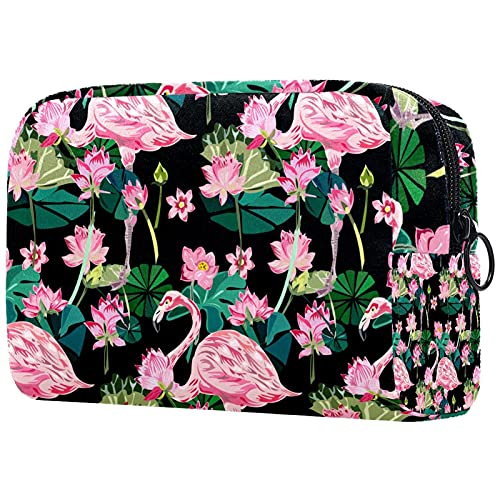 Торба За Тоалет Козметичка Шминка За Патување Организатор Торбичка За Перење Торбичка Со Патент Фламинго Шема За Додатоци За Патување Најважен