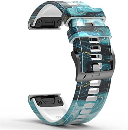Sport Sport Sport Printing Silicone Watchband Scrist Straps за Garmin Fenix ​​7x 7 6x 6 Pro 5x 5 Plus 3 3HR Easy Fit Fight Release