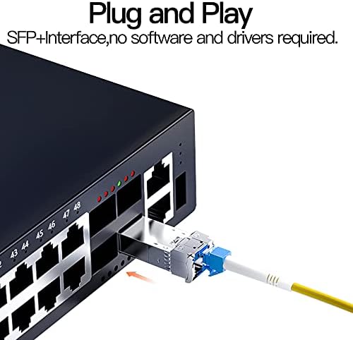 Трансцевер со 2pcs 10g SFP LC MMF300M 10GBASE-SR SFP+, 10G 850NM MMF, до 300 метри, компатибилен со Cisco SFP-10G-SR, Meraki MA-SFP-10GB-SR,