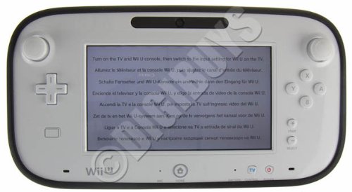 Покриена кутија за заштита на црна силиконска кожа за Nintendo Wii U GamePad Game Pad