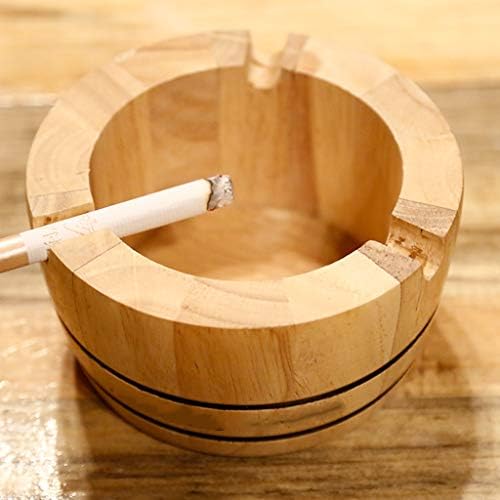 Срамежната рунда природно дрво пепелник рачно изработена цигара цигара тутун пушење пепел за домашен ресторан бар домашна канцеларија