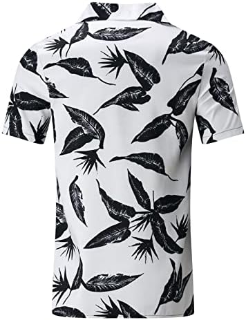 Облека за плажа на Хавајски плажа поставени за мажи, летно тропско дрво печатено опуштено-фит хаваи кошули шорцеви 2 парчиња костуми