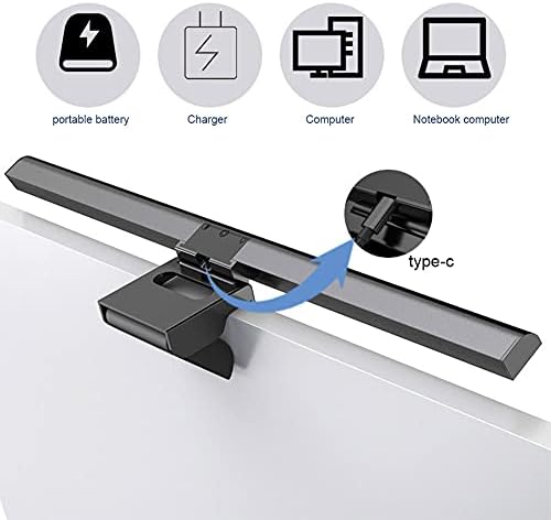 USB Екран Светилка Компјутерски Монитор Екран Виси Светилка КАНЦЕЛАРИЈА LED Светилка За Нега На Очите Со Прилагодлива Осветленост