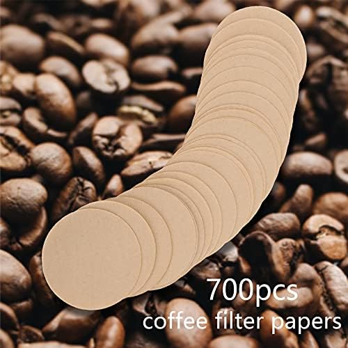 AIEX 700PCS Необичен филтер за кафе за хартија за замена на кафе, филтри за кафе, се вклопува за Aerobie за Aeropress Cafe и за
