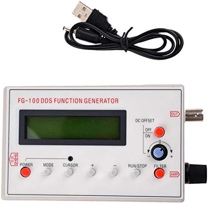 Saycker 1Hz-500kHz FG-100 DDS Генератор на сигнали, напојување со електрична енергија DC4-10V, за факторот на калибрација на времето