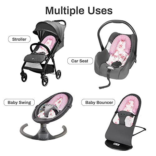 Поддршка за глава на автомобили, новороденче со прекривки- Унисекс за новороденчиња, вметнете го-над-мекиот меки материјал за поддршка на главата