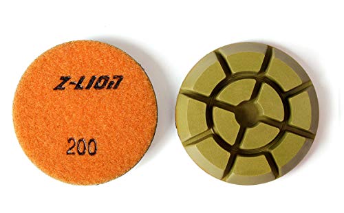 Влочки за полирање на дијаманти за подот 3-ПЦС Грит 200 Дискови за мелење Премиум квалитет за мермерно пескарење