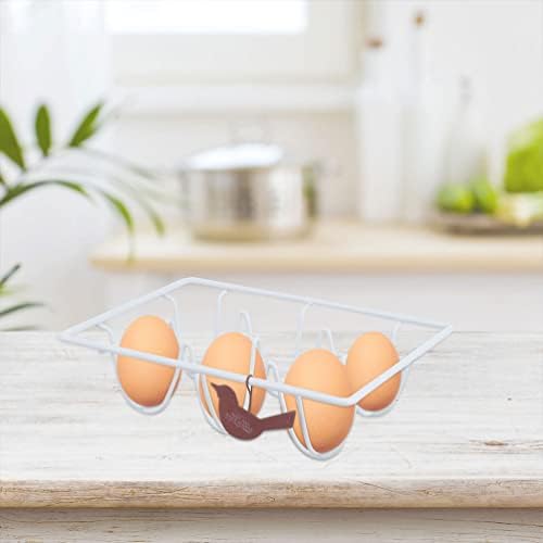 Решетка За Диспензери за јајца од метална Жица: 2 парчиња Фарма За Јајца Држач За Јајца Решетка За Прикажување Јајца Железна Корпа За Јајца Организатор На Дисплеј К?