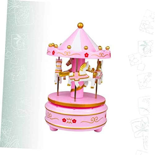 Абаодам кутија музичка декор музички кутии за девојки торта врвови рингишпил кутија музички коњ роденденски врвови за колачи