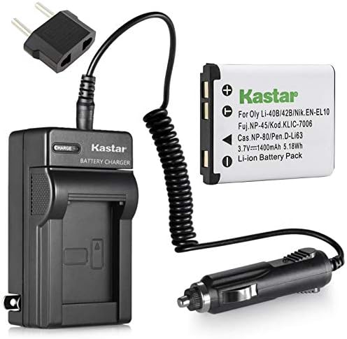 Комплет за батерии и полнач на Kastar за Polaroid T370 T730 T831 T833 T1032 T1455 T1255 BLI-272 BLI272 и Sanyo XACTI VPC-T700 T700BL T700P