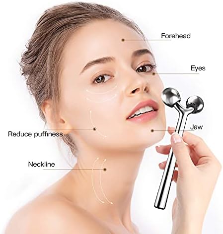 Масажарот за масирање на ролери Tekson, 3D метална алатка за масажа на лицето за намалување на подпухналост, отстранете ги брчките на очите, лифтот на лицето, да ја згол?