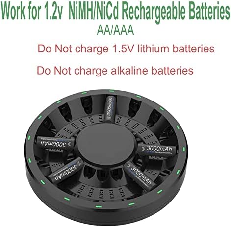 16 Беј Fast ААА Батерија Полнач Брзо за 1.2 V Nimh/NiCd Двојно А И Тројно А Домаќинство Батерии за Полнење Со Држач За Батерии Случај
