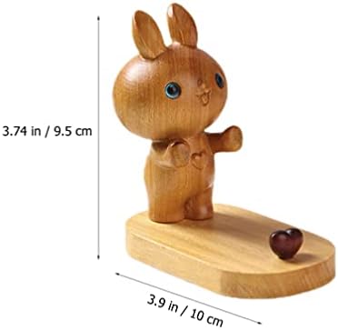 Didiseaon Симпатична зајаче Телефон стојат дрвени зајаци мобилни телефони држач за држач за цртани филмови за паметни телефони за паметни телефони,