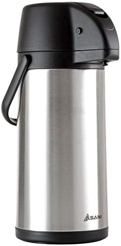 Термичко кафе -аеро -карафе | 17-купови изолирани термоси со диспензерот за пијалоци со пумпа | 20-часовна топла и ладна изолација | Упатство од