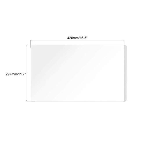 Fielect Clear акрилен лист 16.54 x 11.69 Леано плексиглас лист 0,16 дебела про transparentирна табла панел со заштитна хартија за домашен декор,