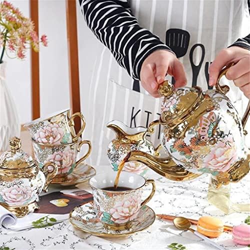 Lkyboa phnom penh floral чајник постави гроздобер чаша злато кафе сет и сет на чајнички чајници