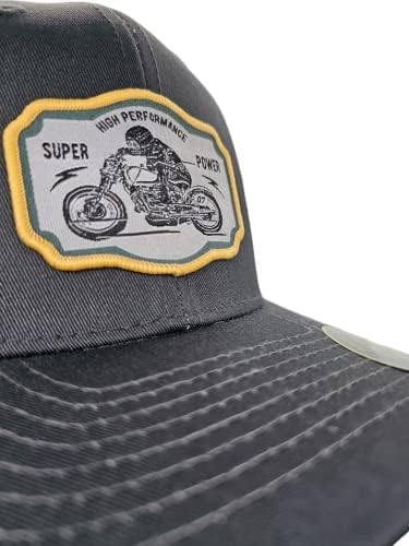 PNW Облека Мотоцикл Камион Хет - Меш Снајпбек Бејзбол капа w/високи перформанси Супер моќност ткаена лепенка
