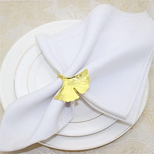 Лиуж 6 парчиња салфетка прстени златни држачи за салфетка за Божиќни вечери Свадби свадби