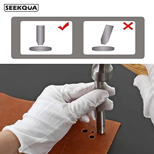Seekqua кожна дупка удар шуплива удар поставува кожни работни алати, исечена кожна гумена хартија мек материјал