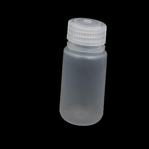 X-Ree 5pcs 50ml HDPE пластичен цилиндер Широк шише со шише со уста (5 парчиња 50ml hdpe cilindro plástico botella anca de muestra transparente
