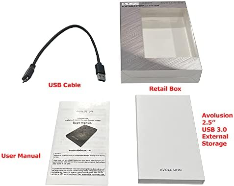 Avolusion HD250U3 -WW 500 GB USB 3.0 Преносен хард диск за надворешни игри - 2 -годишна гаранција